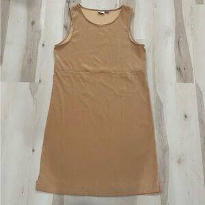 CC HUGHES Vintage Women’s Jumper Tank Dress. Size Large. Tan.